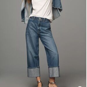 Pilcro from Anthropologie 
The Lonnie Cuffed High-Rise Crop Jeans